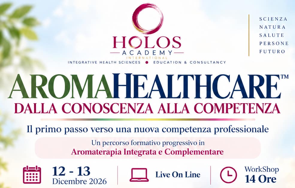 Workshop AROMAHEALTHCARE – 28-29 Novembre Live On Line